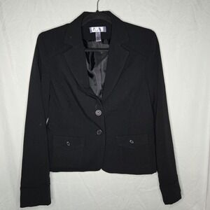 Nine & Co Women's Size 8 Blazer Black Business Professional Career Academia